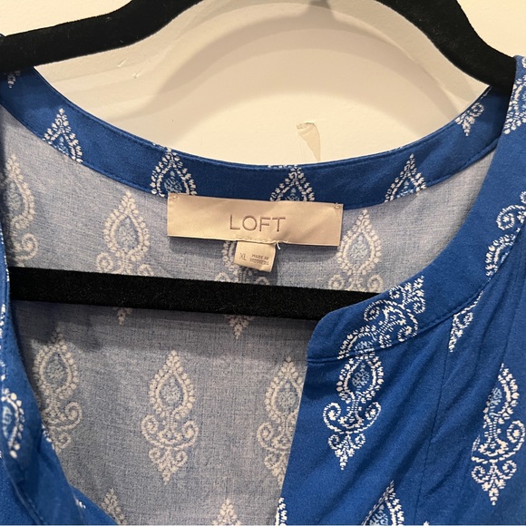 Anne Taylor LOFT Sun Dresss Blue XL - Picture 3 of 5